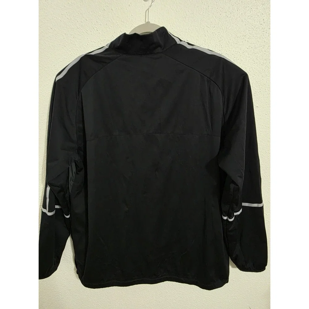Nike Golf Jacket Mens XL Black Gray Half Zip Windbreaker 582787-010 Reflective